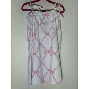 NWT Girls Beaufort Bonnet Co White / Pink Bow Dress Sz 8